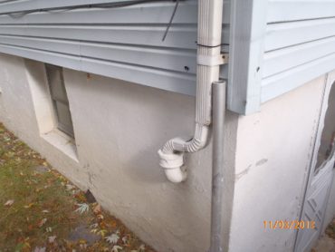 downspout into sewer